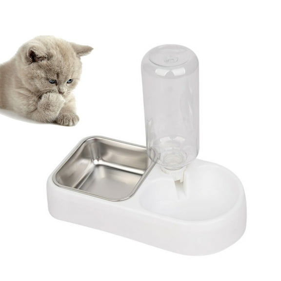 EXHUMKY White Dog Water Feeder Practical Drinking Tool with Stable Design for Pets