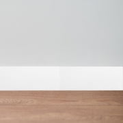 EXHUMKY Self-Adhesive White PVC Skirting Board Trim for Wall Ceiling Floor Corner Easy Application
