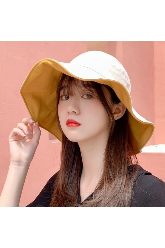 Women Sun Hats Cotton All-match 1Set Wide Brim Summer Outdoor Activities