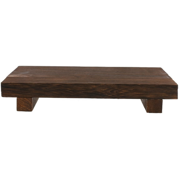 EXHUMKY Wooden Display Tray for Home Decor Coffee Color Multifunctional Storage Board Easy to Clean Stylish Minimalist Design
