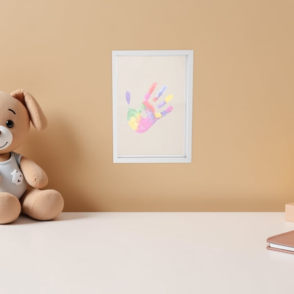 EXHUMKY White Handprint Picture Frame Kit for Family Memories and Couple Hand Casting