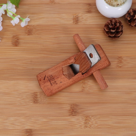 EXHUMKY Steel Hand Plane with Coffee Wood Handle for Detailed and Durable Woodworking Use