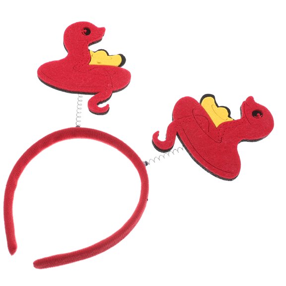 EXHUMKY Zodiac Headbands Snake Shape Party Style Hair Bands Red Cloth 1Pack for Birthdays