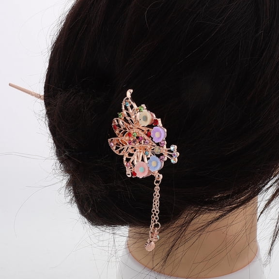 EXHUMKY japanese elegant hair pin Chinese Hair Pins for Traditional Decorative Element for Women 1 Set
