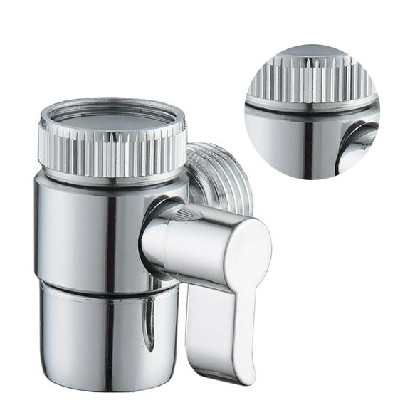 EXHUMKY Silver 1/2 Inch Copper Shower Diverter Valve for Bathroom Use with 1 in 2 Out Function