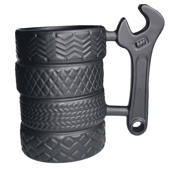 EXIGENT Tire Car Mechanics Ceramic Coffee Tea Cup Mug Collectible 12 OZ