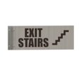 thumbnail image 1 of EXIT Stairs Sign-Two-Sided/Double Sided Projecting, Corridor and Hallway Sign (Aluminum, Silver, 4x12 Inch)-The Hallway Line(ref062022), 1 of 5