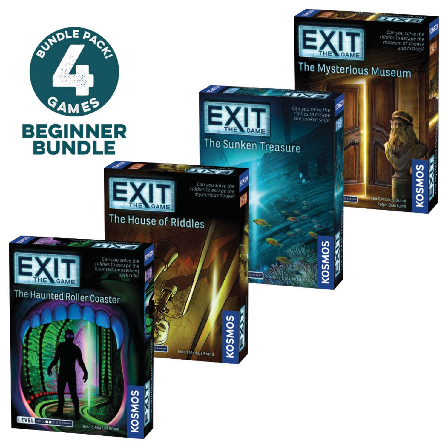 EXIT: The Game, Beginner Bundle. Four-Pack: The Haunted Roller Coaster ...