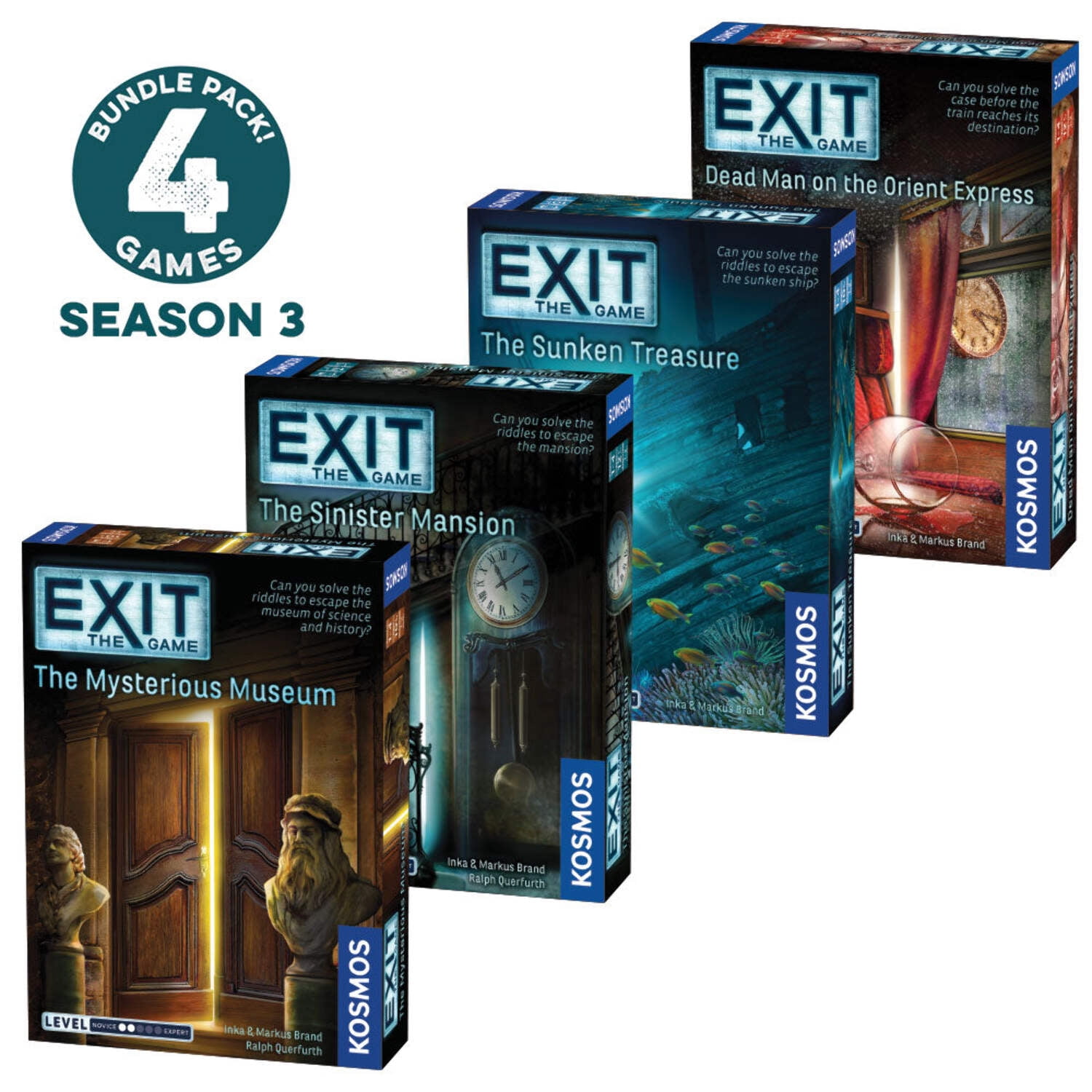 EXIT: The Game, Season 3 Four-Pack, Escape Room Games, Puzzles and Riddles  - Walmart.com