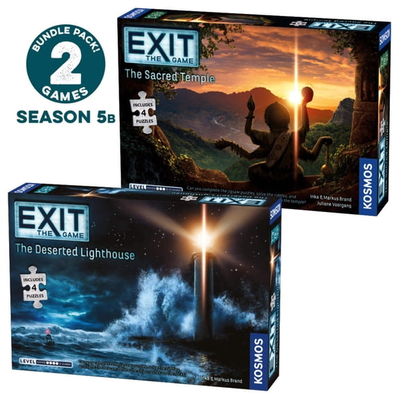 EXIT: The Game Season 5b With Jigsaw Puzzles 2-Pack | EXIT: The Sacred Temple EXIT: The Deserted Lighthouse