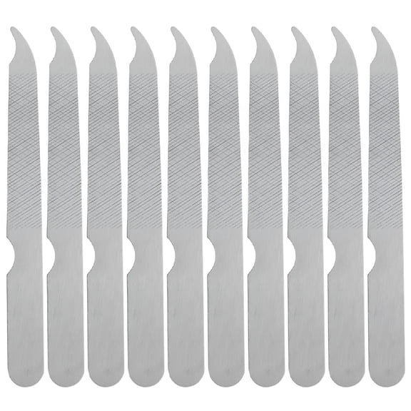 EXLEAF 10 Pcs Metal Nail File, Hard Rasp Nail Buffer, Non-Slip Handle Metal Nail File, Metal Nail Files for Women
