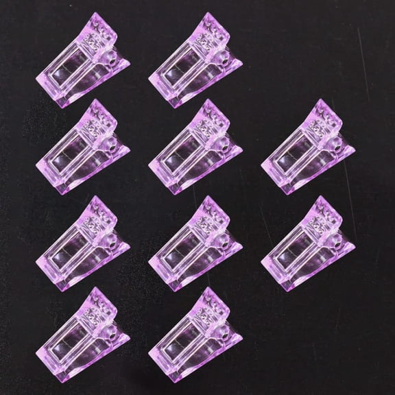 EXLEAF 10 Pcs Nail Tips Clip Color for Quick Building Polygel Nail Forms, Polygel Nail Extension Forms, Uv Led Builder Clamps, Diy Manicure Nail Art Tool