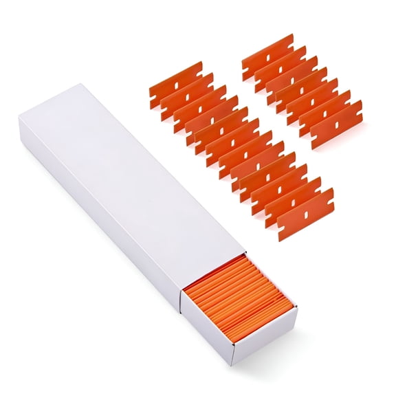 EXLEAF 100 Pcs Plastic Razor Blades, Double Edged Safety