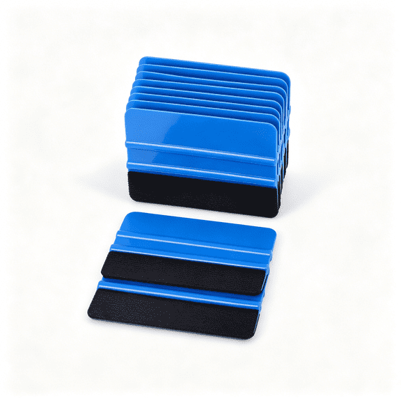 EXLEAF 10Pcs Vinyl Squeegee 4 Inch Car Vinyl Scraper Decal Applicator Window Tint Wallpaper Smoothing Tool with Felt Edge