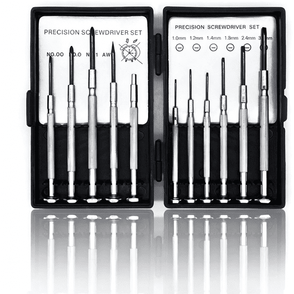EXLEAF 11Pcs Precision Screwdriver Set,Small Tools with 11 Size Flathead and Phillips Kit,Magnetic Repair Tool for Jewelry,Ring Doorbell,Watch,Iphone,Toys,Computer
