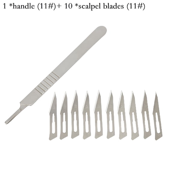 EXLEAF 11pcs Carbon Steel Utility Blade Scalpel Blade DIY Cutting Hand Tools