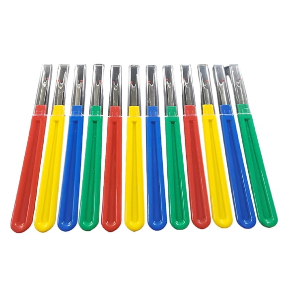 EXLEAF 12-Pack Large Seam Rippers with Long Handle, Ergonomic Thread Remover Tool for Sewing, Quilting & Embroidery