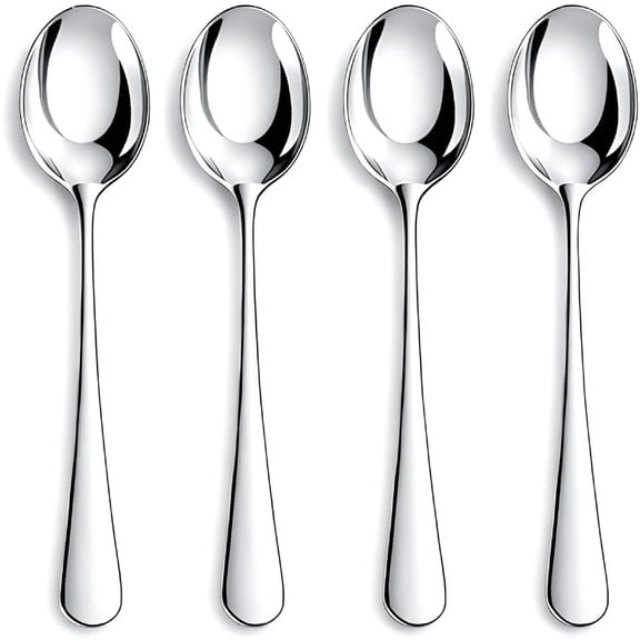 EXLEAF 12 Pieces Heavy Duty Teaspoons Set,6.8"Tea Spoons Silverware,Food Grade Stainless Steel Teaspoons,Small Spoons for Home,Kitchen,Restaurant,Mirror Polished and Dishwasher Safe