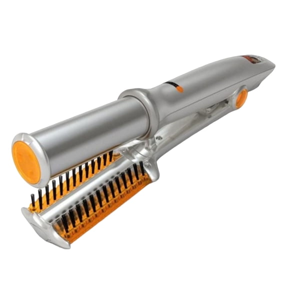 EXLEAF 2 in 1 Rotating Curling Iron&Hair Straightener,1.25" Rotating Barrel Hot Air Brush Styler for Straightening&Curling,Ionic Hair Styler for All Hair Types