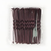 EXLEAF 2.8 Inch U Shaped Hair Pins for Women Girls,Long Hair Pin Bobby Pin for Secure Bun Hairstyles,100 Count (Brown)