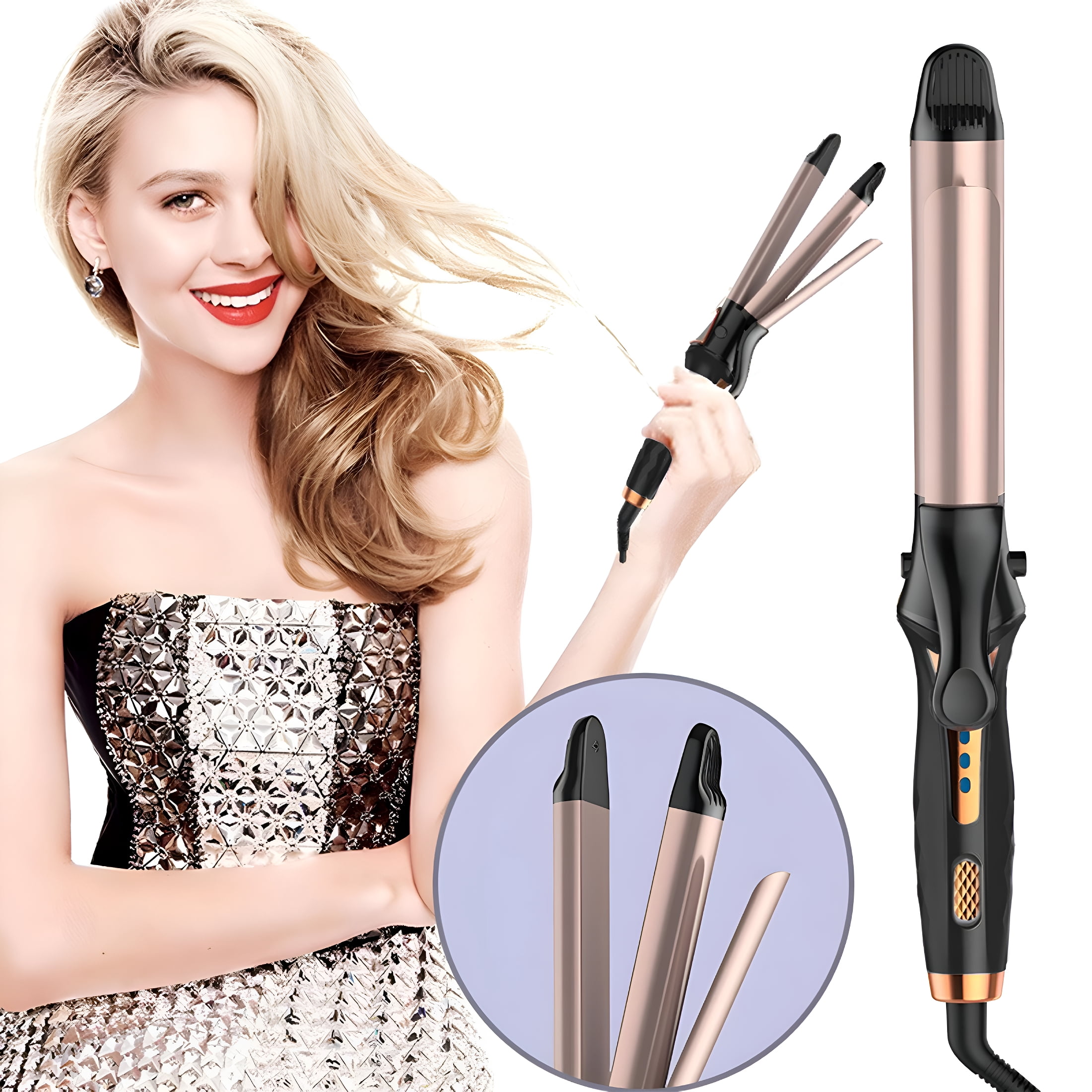 EXLEAF 2 Inch Curling Iron,Tourmaline Ceramic Curling Iron,Auto Rotate Left Rotate Right Rotate Barrel Produces Classic Curls-For Use on Short,Medium,Long Hair