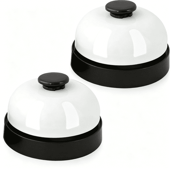 EXLEAF 2 PCS Small Call Bell, 2.56 Inch Service Bell, Ring Bell for Service, Dinner Bell, Counter Bell, Desk Bell for Trivia Games, Bells for Dog Training