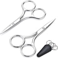thumbnail image 1 of EXLEAF 2 Pack Small Scissors,Professional Eyebrow & Facial Hair Scissors Stainless Steel Precision Grooming Kit for Women & Men | 3.5” Straight Tip for Eyebrows,Beard,Nose,Mustache & Ear Hair, 1 of 7