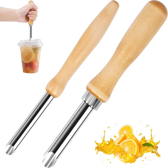 EXLEAF 2 Pack Straw Puncher for Plastic Lids,Straw Hole Puncher for Plastic Lids,Lemonade Cups,Cafe Drinks and Deli Container Straw Hole Puncher,Circular Clay Hole Cutters for Pottery Tools