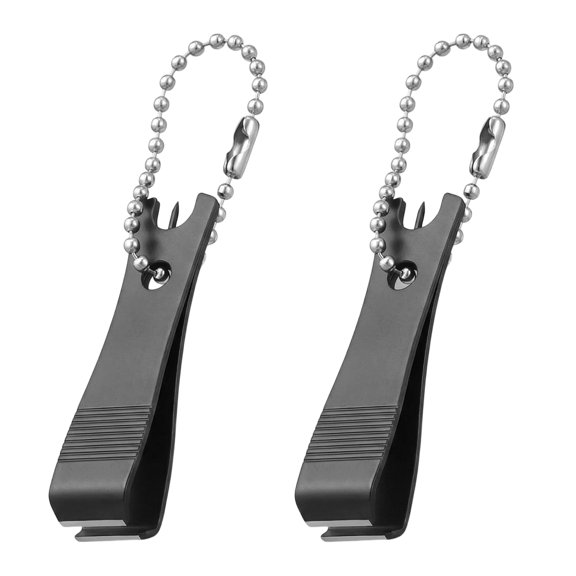 EXLEAF 2 Pcs Fishing Line Cutter Nipper with Hook Eye Cleaner Pin, Multi-Purpose Fishing Line Clippers, Fishing Lines Scissors Cutting Tool for Braid/Mono Accessories (Black)