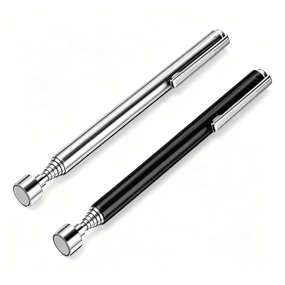 EXLEAF 2 Pieces Magnetic Telescoping Pick-Up Tool with Pocket Clip 3 Lb Extendable Magnetic Grabber Reacher Tools 25 Inch Flexible Magnet Retrieval Stick Gadget Suitable Gifts for Men