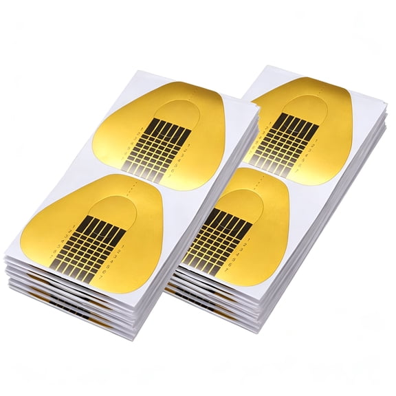 EXLEAF 200Pcs Long Nail Forms for Acrylic Nails,Thick Nail Art Tips Extension Forms,Durable Acrylic Nail Paper Forms for Gel Nail