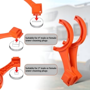 EXLEAF 2026 New 1 Set Sewer Cap Wrench Travel Trailer Sewer Hose Tightener Tool Sewer Cap Removal Tool Universal Sewer Repairing Wrench Accessory for Rv, Camper, Trailer, Motorhome, Boat