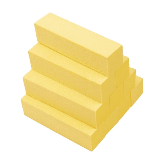 EXLEAF 2026 New 10 Pcs Nail Buffer,4-Sided Grit Surfaces Nail Buffer Block,Compact Nail Supplies,Yellow for Nail Care, Shaping, Smoothing, Buffing, Manicure, Pedicure.