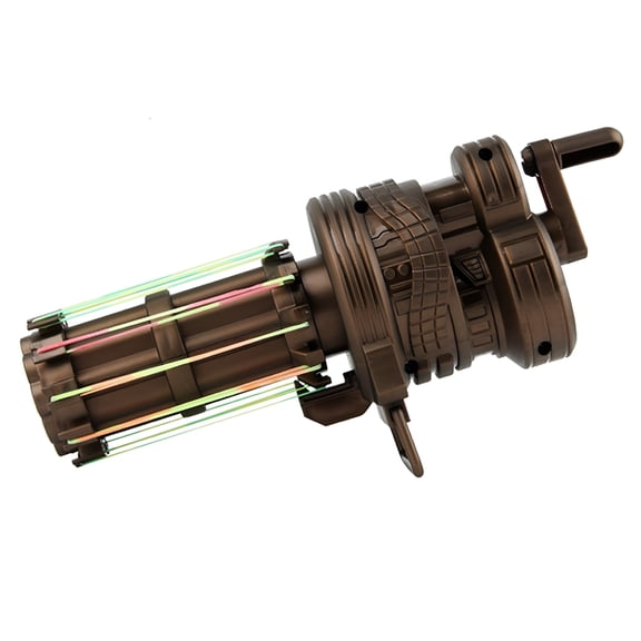 EXLEAF 2026 New 10-Shot Repeating Rubber Band Toy Copper Version with 80 Rubber Bands Rubber Band Gun Fun Shooting Play Set for Indoor,Outdoor,Playroom,Backyard,Game Activities