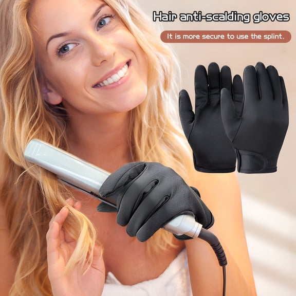 EXLEAF 2026 New 1Pc Hair Styling Glove Anti Scalding Hairdressing Full Finger Glove Heat Resistant Left Right Hand Hair Curling Iron Wand Hot Brush Glove