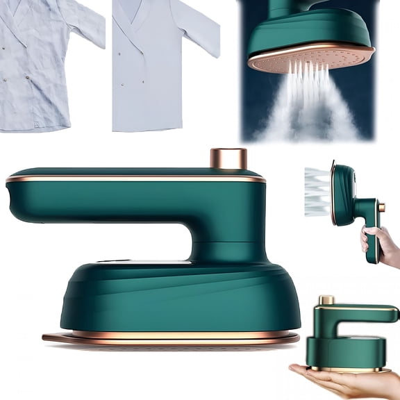 EXLEAF 2026 New 2-In-1 Professional Handheld Steamer Iron for Clothes 180 Rotatable Portable Travel Steamers for Clothes Rapid 30S Heating Efficient Wrinkle Remover Clothing Steamer Handheld,Green
