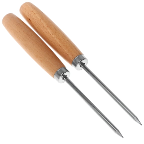 EXLEAF 2026 New 2 Pcs Ice Cutter Bartender Multitool Stainless Steel Picks Ax Wood for Bartending, Cocktail Preparation, Ice Cutting, Home Bar, Party Use