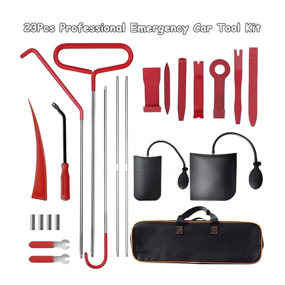 EXLEAF 2026 New 23Pcs Professional Car Door Window Emergency Out Auto Open Tool Repair Tool Kit Car Opening Kit Lockout for Car,Truck,Suv,Van,Vehicle