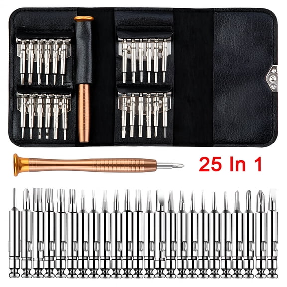 EXLEAF 2026 New 25 Multi Small Precision Hex Torx Star Mini Screwdriver Set Bits for Electronics, Watches, Glasses, Gadgets, Diy Repair Tool Kit