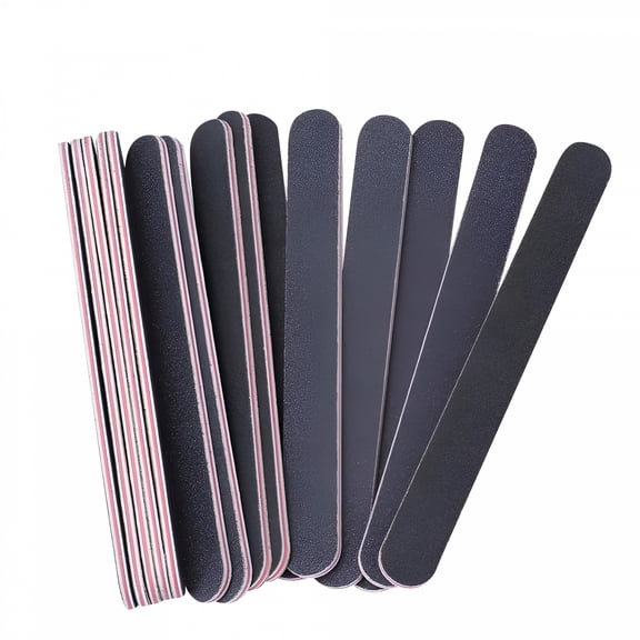 EXLEAF 2026 New 25Pcs Nail Files for Acrylic Nails 100/180 Grits Double Sided Emery Boards Nail Buffering Files for Home and Salon Use for Home,Salon Use