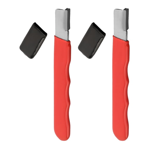 EXLEAF 2026 New 2Pc Metal Pruning Sharpening Stone Garden Handheld Shear Scissors Sharpener Portable Sharpener Grindstone with Lid Pocket Red
