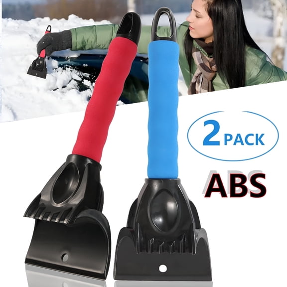 EXLEAF 2026 New 2Pcs Car Ice Scraper Wiper Window Tool Snow Grip Windshield Cleaning Removal Water,For Winter Driving,Snow Removal,Ice Scraping,Cold Weather Preparation,Car Maintenance.