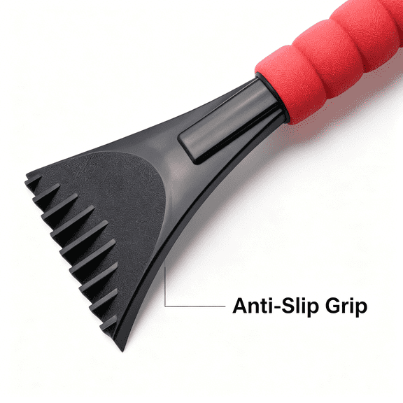EXLEAF 2026 New 2Pcs Ice Scraper Efficient Dehumidifying Snow Scraper for Car Easy to Carry Car Snow Brush and Ice Scrap Red