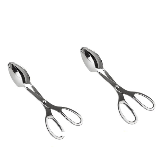 EXLEAF 2026 New 2Pcs Kitchen Tongs Scissor Design Cooking Tongs Multi Purpose Tongs for Serving Food Precision Cooking Tweezers for Controlled Handling for Grilling Baking Serving Plating Bbq.