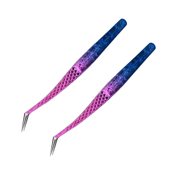 EXLEAF 2026 New 2Pcs Tweezers Perfect Lash Tweezer Small Size Effortless Control Tweezers for Men Style6 for Precision Tweezing Lash Extensions Eyebrow Shaping Daily Grooming.