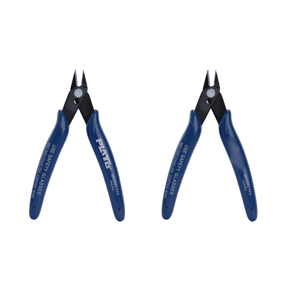 EXLEAF 2026 New 2Pcs Wire Cutters,Ergonomic Soft Rubber Handle Wire Cutters for Crafting,Miniature Compact Design Side Cutters,Blue