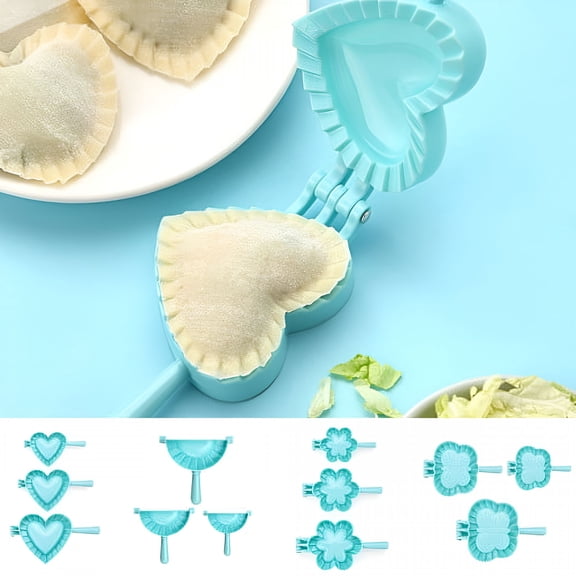 EXLEAF 2026 New 3 Pcs/Set Dough Press Set Kitchen Gadget for Large and Small Dumplings,Empanadas,Pastelitos,Calzone,Turnovers and Much More,Multiple Shapes Easy to Operate Dumpling Press