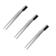 thumbnail image 1 of EXLEAF 2026 New 3Pcs Tweezers Stainless Steel Lash Tweezers Tight Clamps Efficient Grooming Eyebrow Tweezers for Home Travel Makeup Kit Silver, 1 of 6