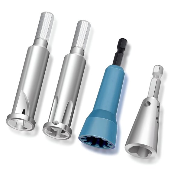 EXLEAF 2026 New 4 Pcs Wire Twister Tool for Drill, Wire Nut Twister Wire Stripper Tool Connector for Electrical Wiring, Cable Twisting, Connector Installation, Diy Projects, Home Improvement.