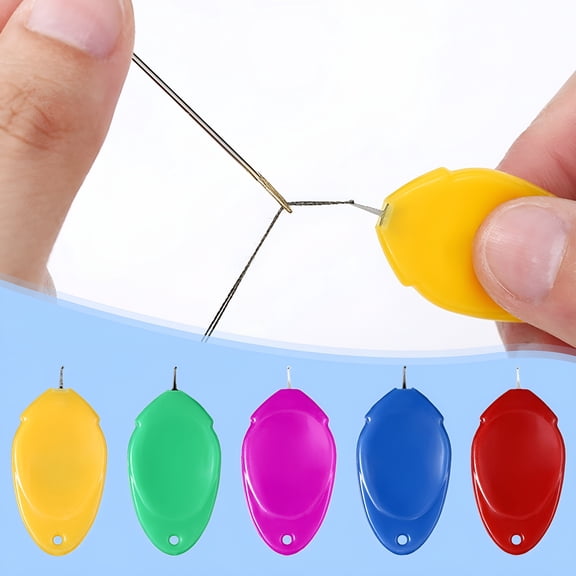 EXLEAF 2026 New 40Pcs Gourd Shaped Plastic Needle Threaders,Simple Needle Threader Great for Needle Work,Sewing Machine,Embroidery,Cross-Stitch,5 Colors
